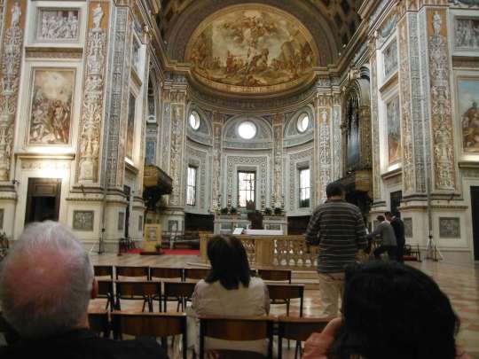 Inside the impressive Basilica di Sant'Andrea. Lovely frescoes.